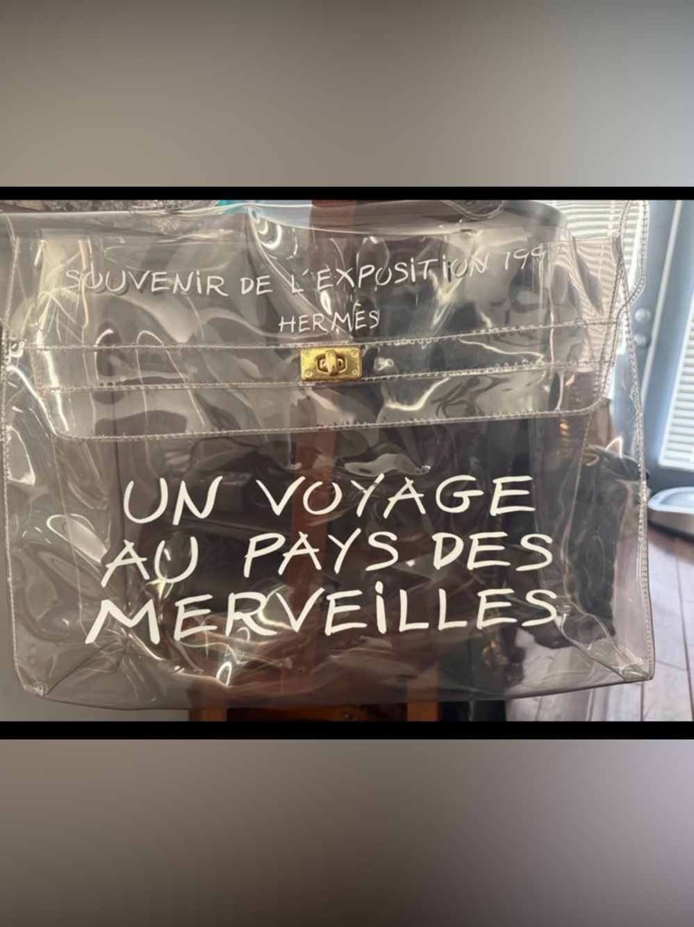 Hermès Vinyl Kelly Bag 1997 "Voyage au Pays des Merveilles"